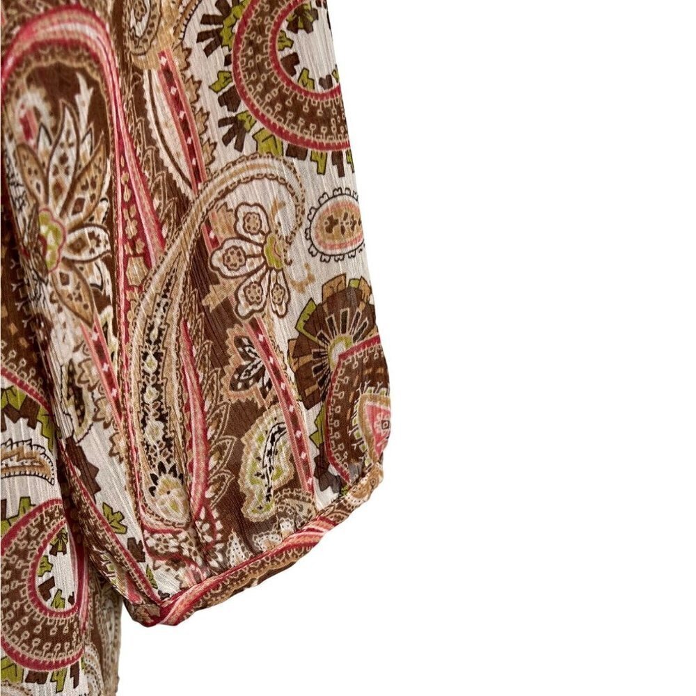 LIZ Claiborne Women's Paisley Blouse Size Large - Picture 5 of 7